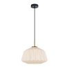 Lampa wisząca szklana żłobiony klosz dekoracyjna biała w nowoczesnym stylu Antita PND-3644-1-BRO-W Italux